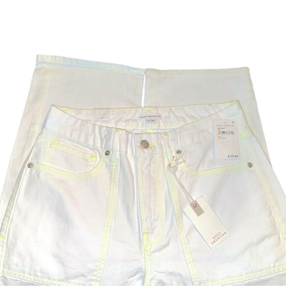 NWT Good American Good ‘90s Bright Stitch Carpenter Jeans Size 6/28 Retail $135 - Picture 6 of 8